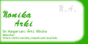 monika arki business card
